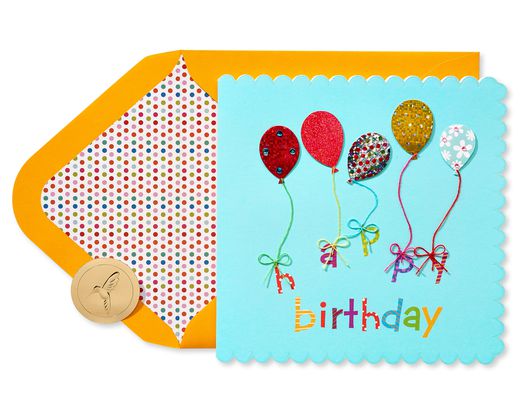 Birthday Balloons Birthday Greeting Card