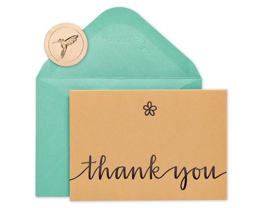 Kraft Boxed Thank You Cards and Envelopes 14-Count