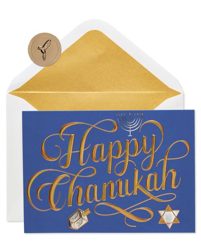Happy Chanukah Chanukah Holiday Cards Boxed 12-Count