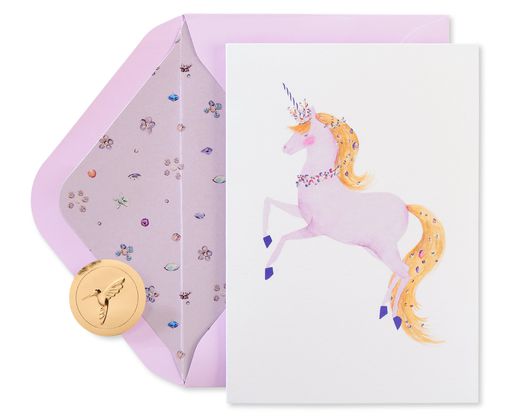 Sophisticated Unicorn Boxed Blank Note Cards with Envelopes 12-Count