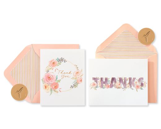 Floral Blank Note Cards with Envelopes 20-Count