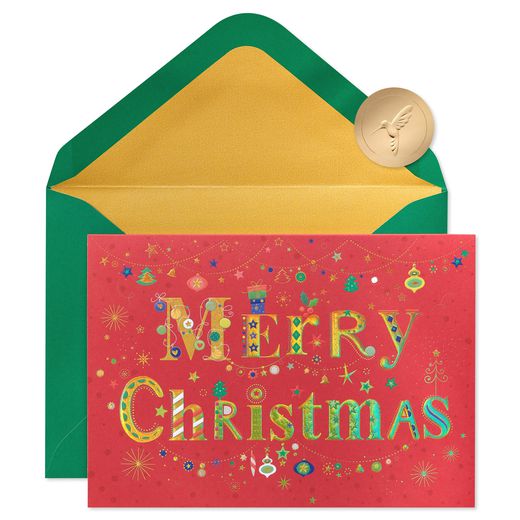 Happiness Peace and a Fantastic Year Christmas Cards Boxed with Envelopes 14-Count