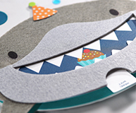 unique shape shark card