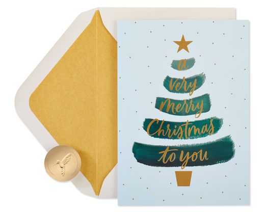 Joyful Holiday Christmas Boxed Cards Christmas Tree 14-Count