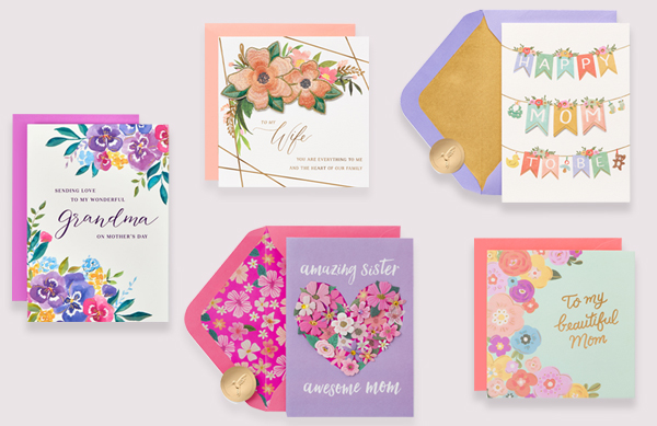 Mother's Day Cards on purple backgrouond