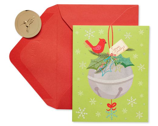 Holiday Jingle Bells Christmas Cards Boxed 20-Count