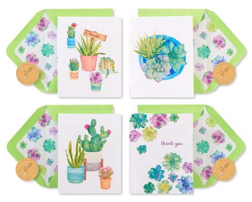 Succulent Thank You Cards with Envelopes 20-Count