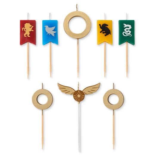 Harry Potter Quidditch Cake Topper Birthday Candles, 8-Count