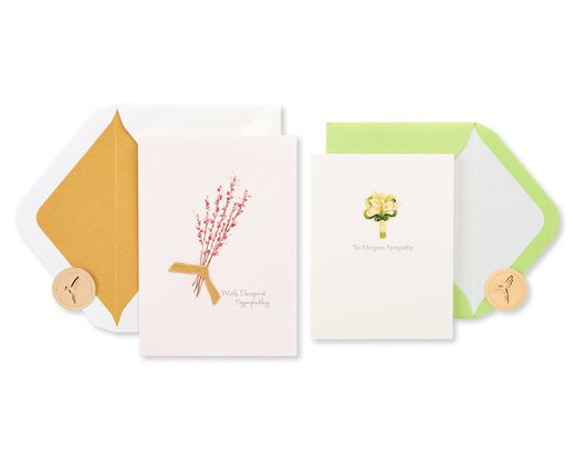 Floral Sympathy Greeting Card Bundle 2-Count