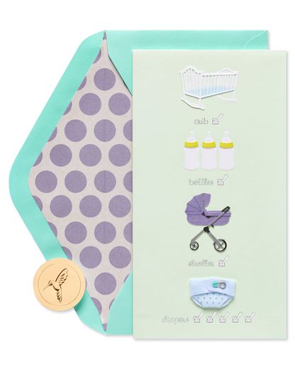 Baby Checklist New Baby Greeting Card