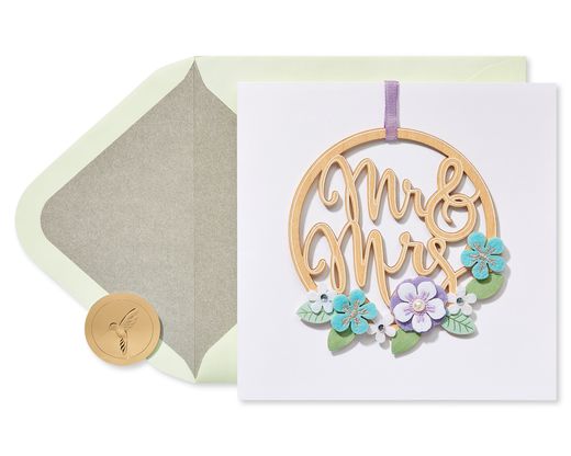 Mr. and Mrs. Wedding Greeting Card