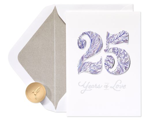 Unforgettable Moments 25th Anniversary Greeting Card for Couple