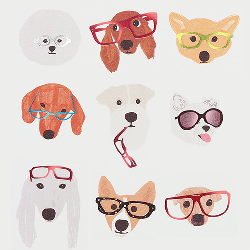 dogs with glasses wallpaper