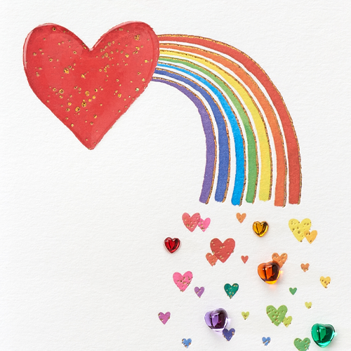 rainbow heart wallpaper